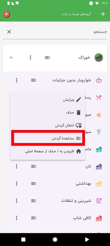مشاهدهٔ گردش گروه